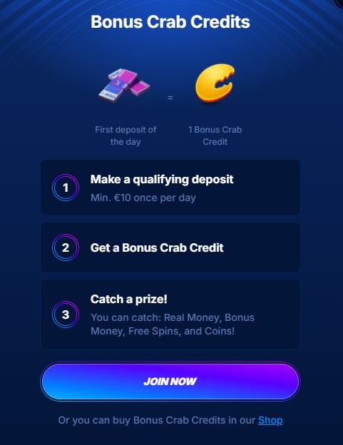 Boomerang Casino account and cashier screen for slot players
